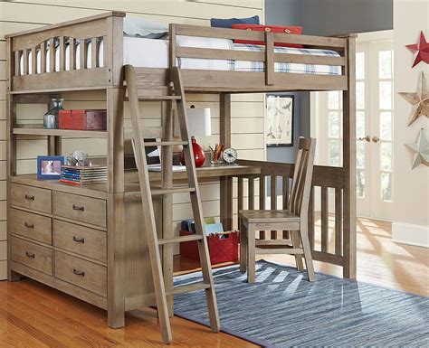 full wood loft bed